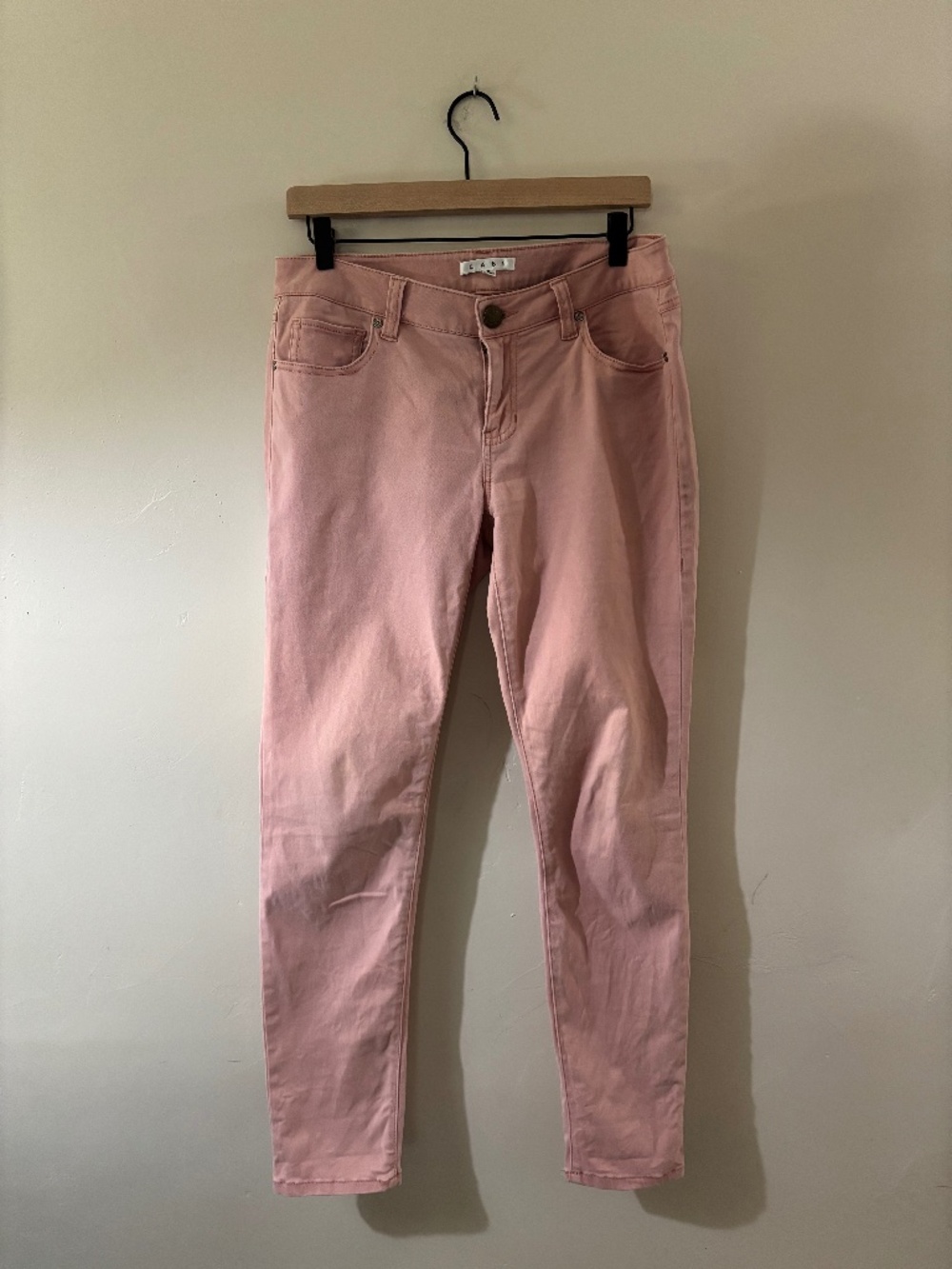 Rose pink skinny jeans by Cabi